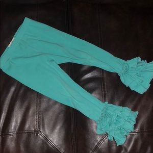 Pearls and Piggytails size 4 sea foam ruffle